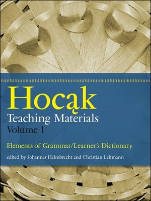cover image of Hocak Teaching Materials, Volume 1